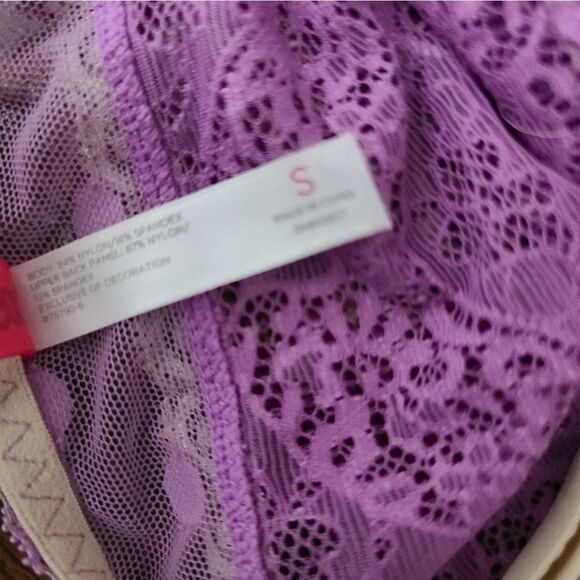 Purple Lace Bralette By Cosmopolitan Small - Picture 5 of 6